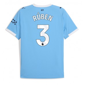 Manchester City Ruben Dias #3 Primera Equipación 2025-26 Manga Corta